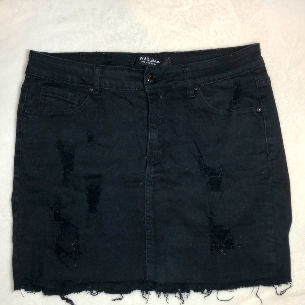Stretch Denim Jean Skirt